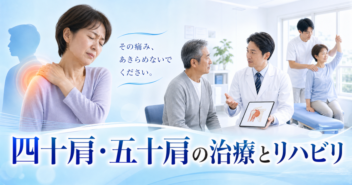 四十肩・五十肩の治療とは? 回復を目指す治し方とリハビリ