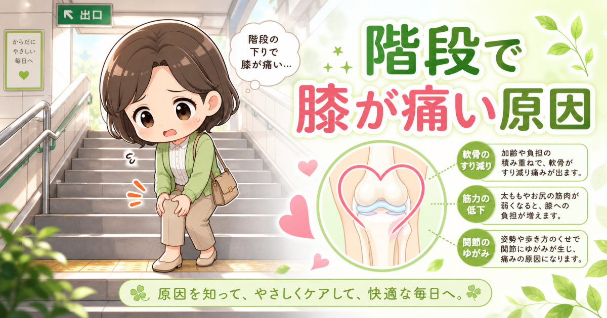 階段で膝が痛い原因は?40代女性が知るべき3つの疾患と対処法