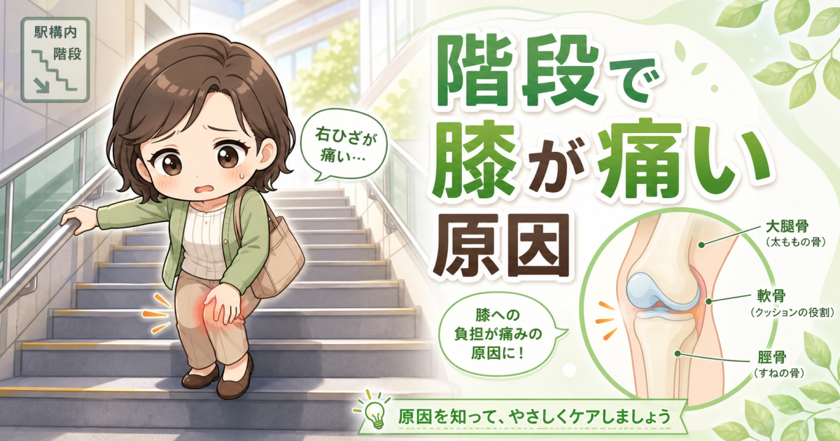 階段で膝が痛い原因は？40代女性が知るべき3つの疾患と対処法