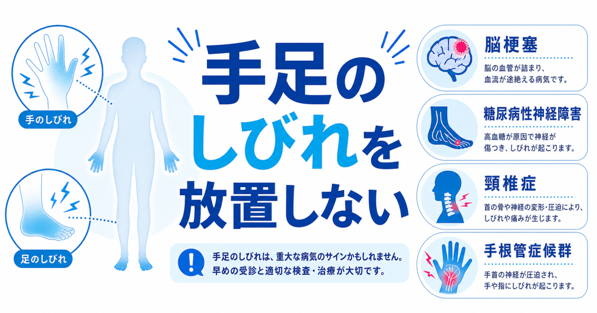 「しびれ」を放置してはいけない理由—手足のしびれが示す疾患とは