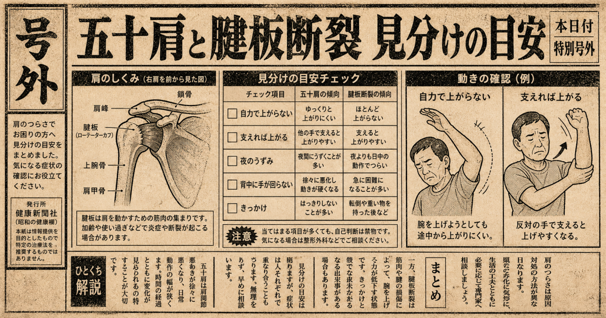 「ほぐせば和らぐ」は勘違い?肩を上げると痛いときに無理な体操へ注意が必要な理由