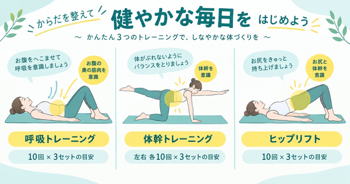 介護や家事の合間でも続けられる体幹トレーニング