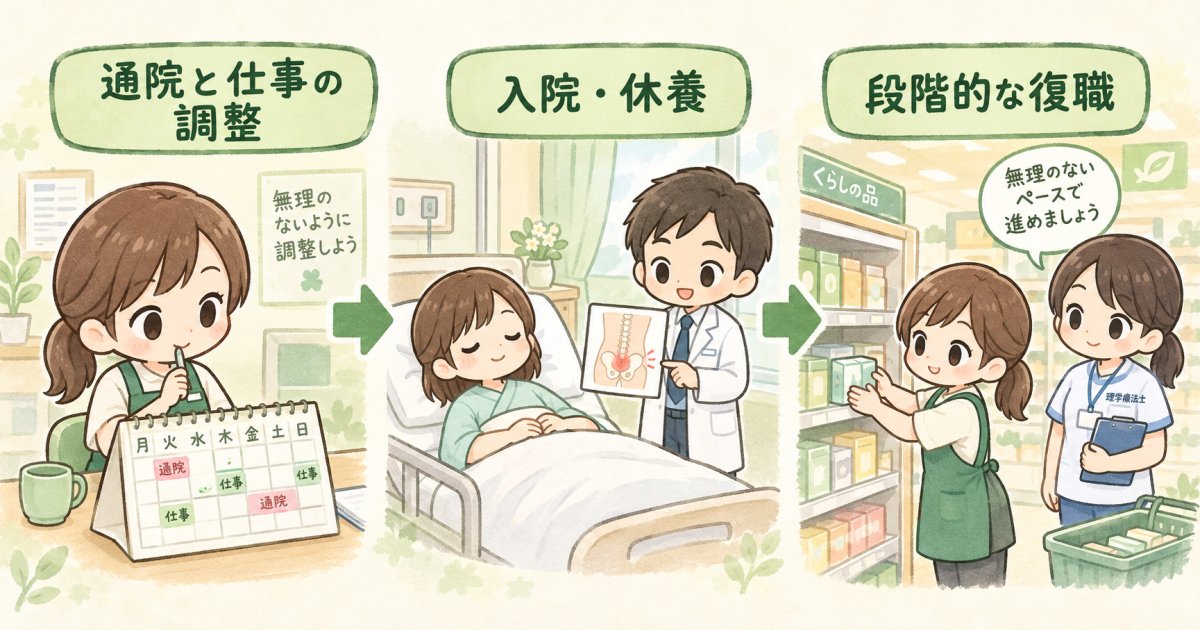 通院・休職・復職にかかる負担はどう違う？